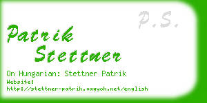 patrik stettner business card